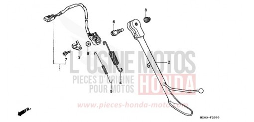 BEQUILLE LATERALE GL1500CV de 1997